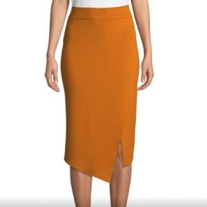 A.L.C Flannery Asymmetric Slit-Hem Midi Skirt sz S